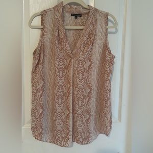 ADRIANNA PAPELL  Pink and White Top